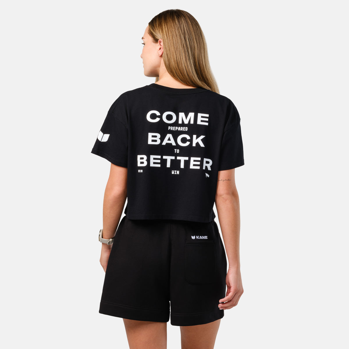 Women's Come Back Better Crop Tee - Black
