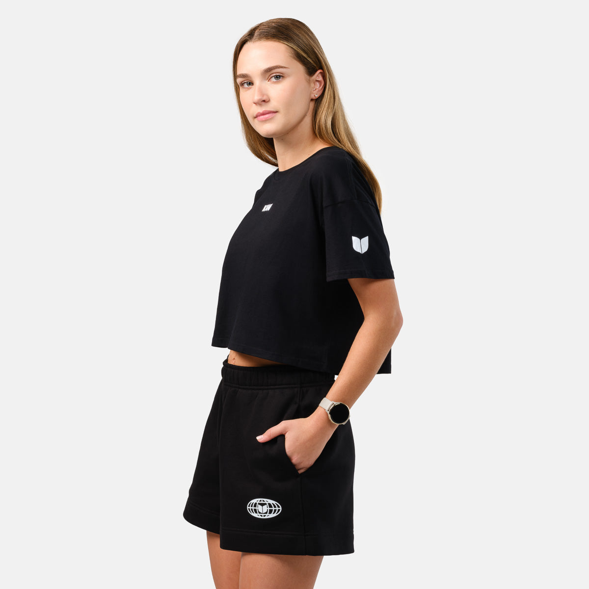 Women's Come Back Better Crop Tee - Black