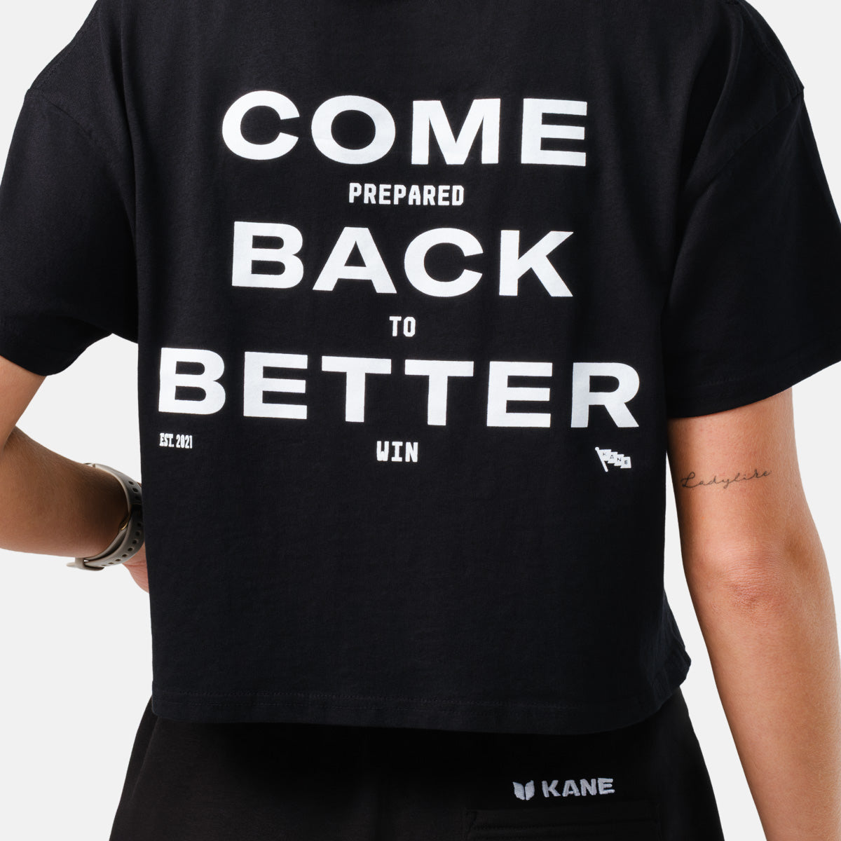 Women's Come Back Better Crop Tee - Black