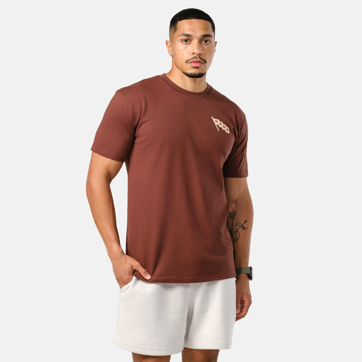 Men's Globe Tee - Chestnut