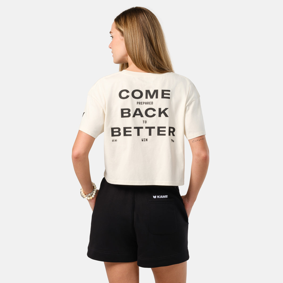 Women's Come Back Better Crop Tee - Ecru