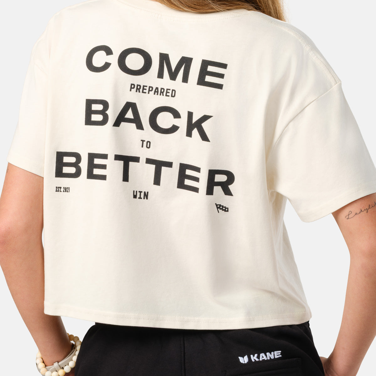 Women's Come Back Better Crop Tee - Ecru
