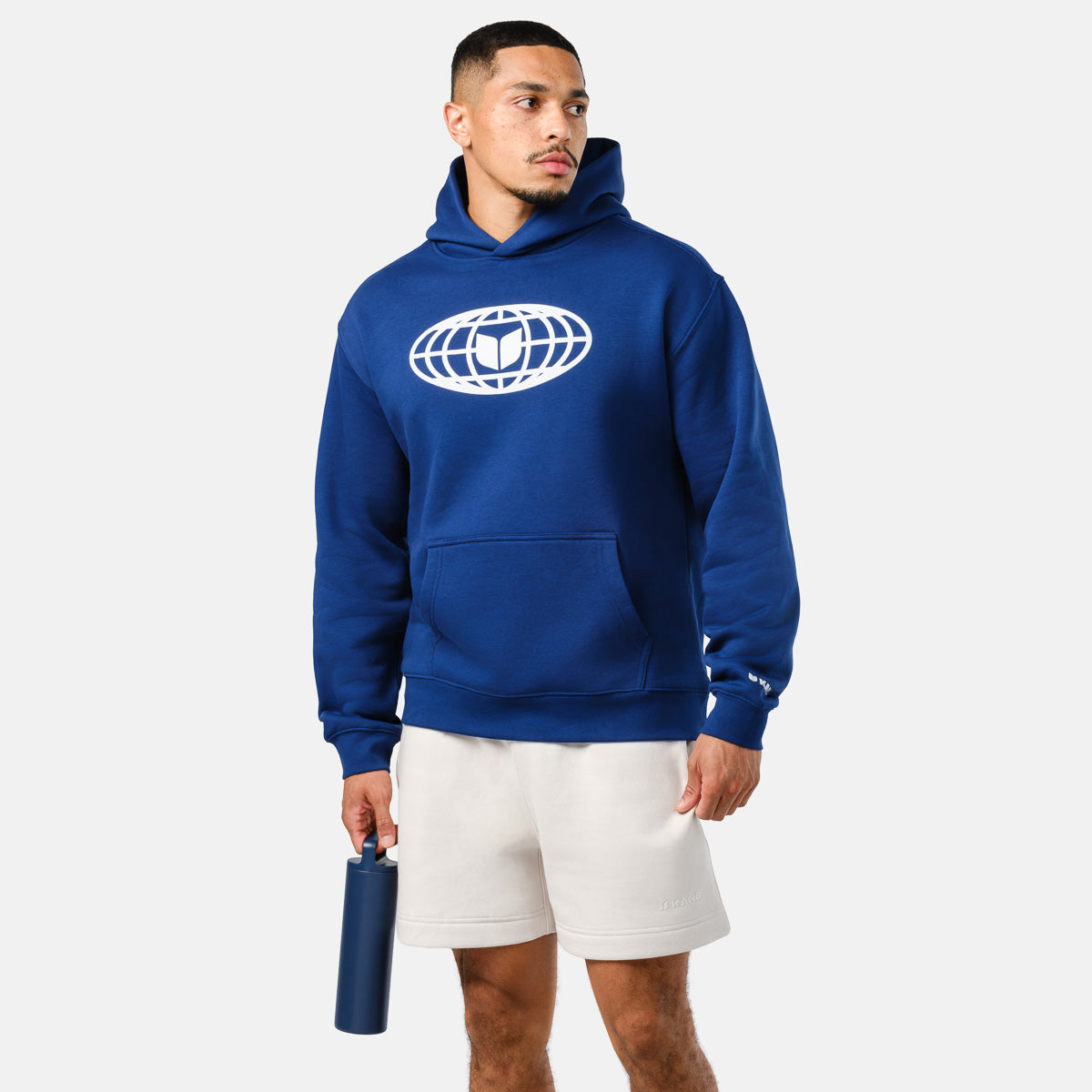 Men's Globe Hoodie - Cobalt
