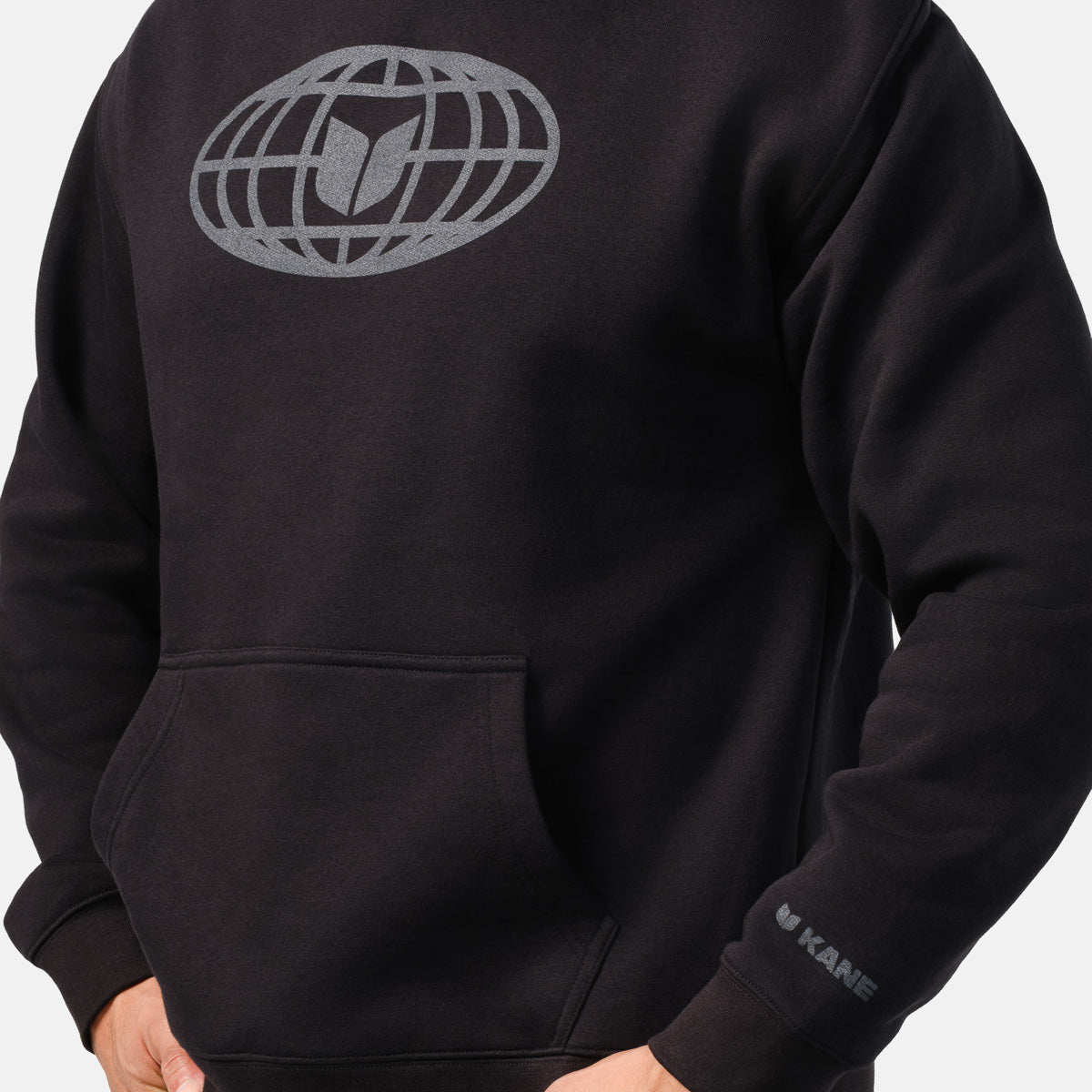 Men's Globe Hoodie - Black