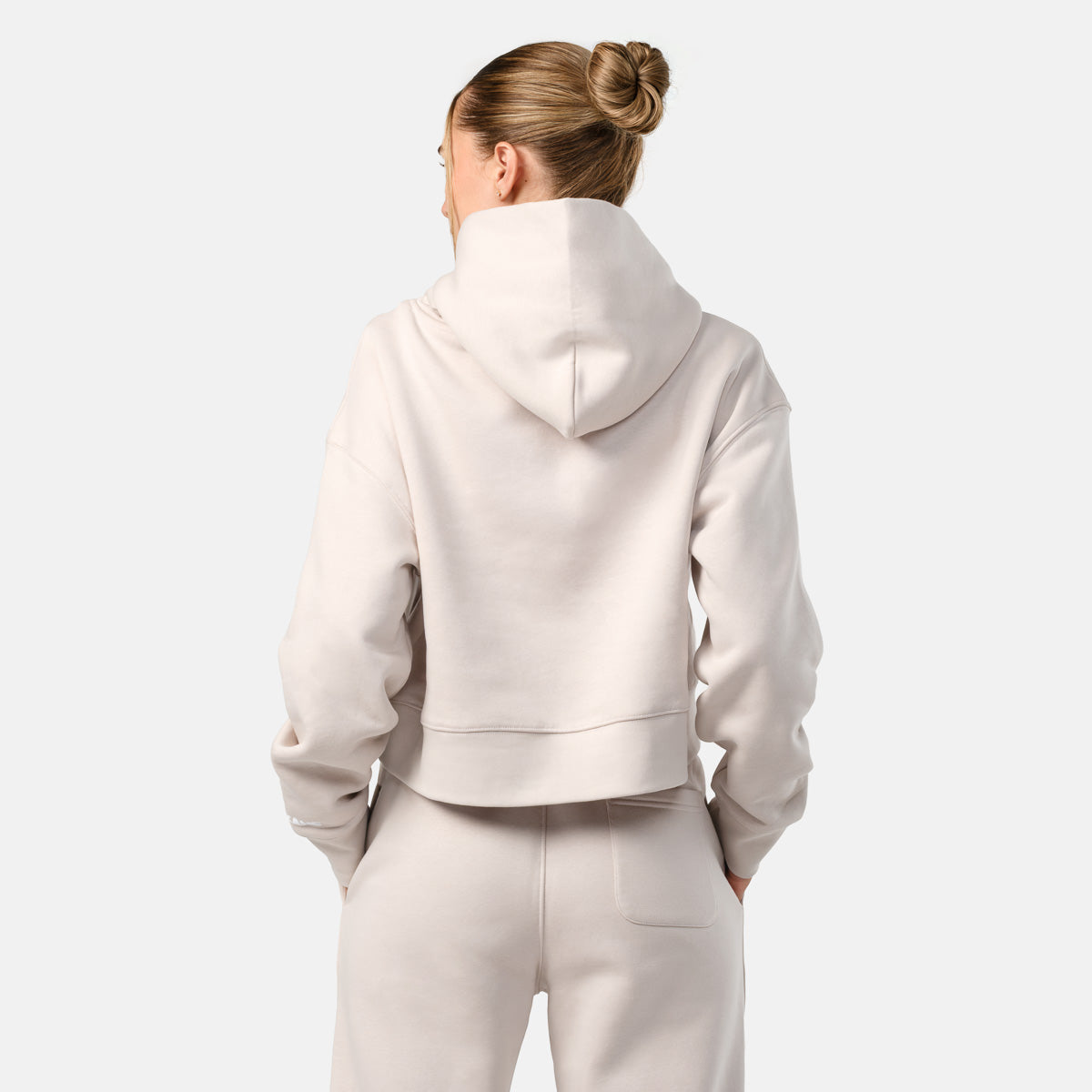 Women's Globe Crop Hoodie - Bone