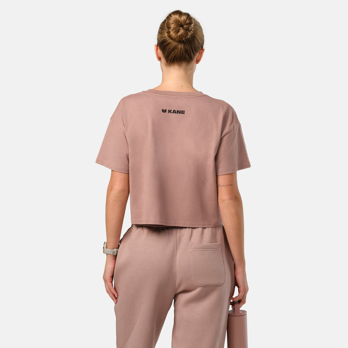 Women's Globe Crop Tee - Hazy Pink