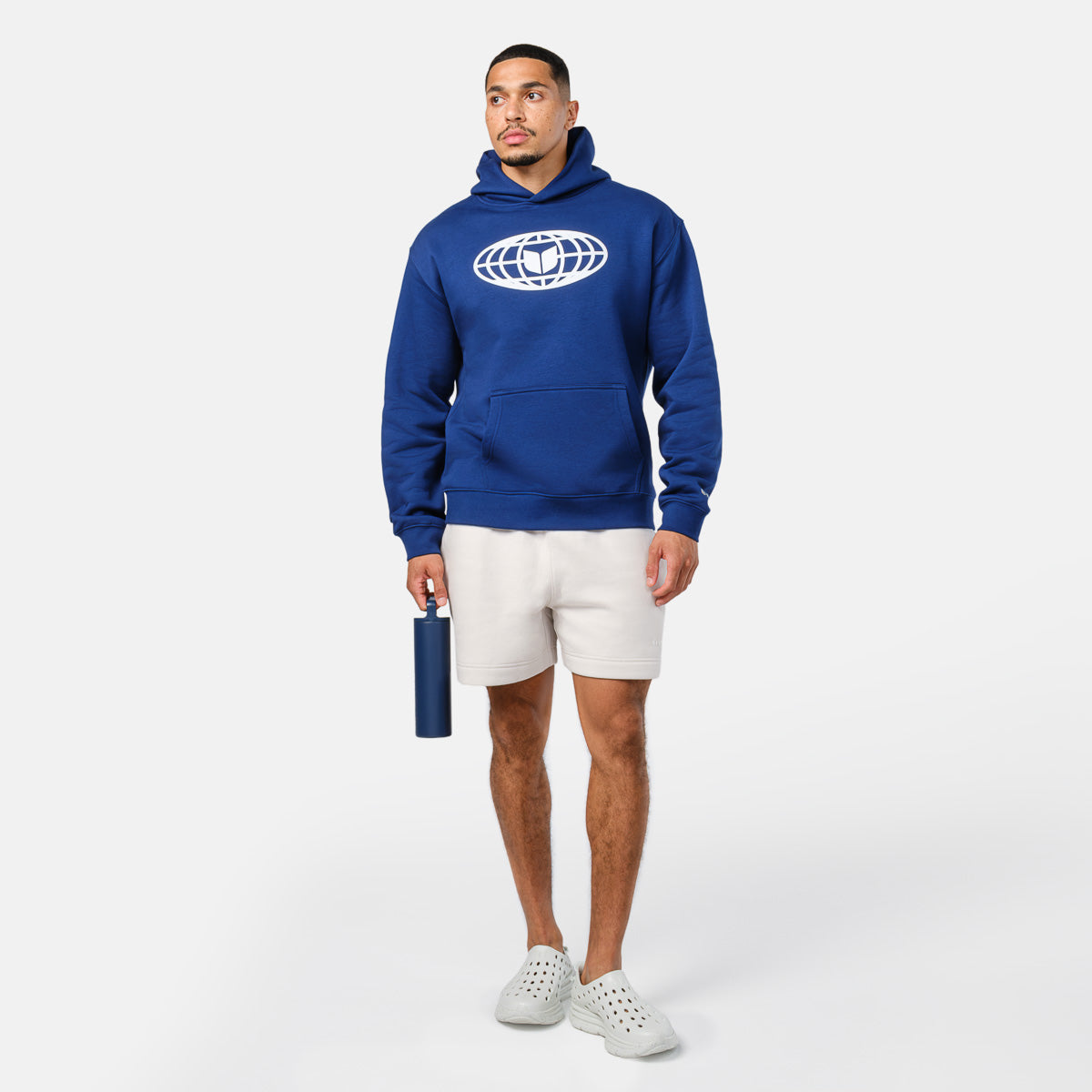 Men's Globe Hoodie - Cobalt