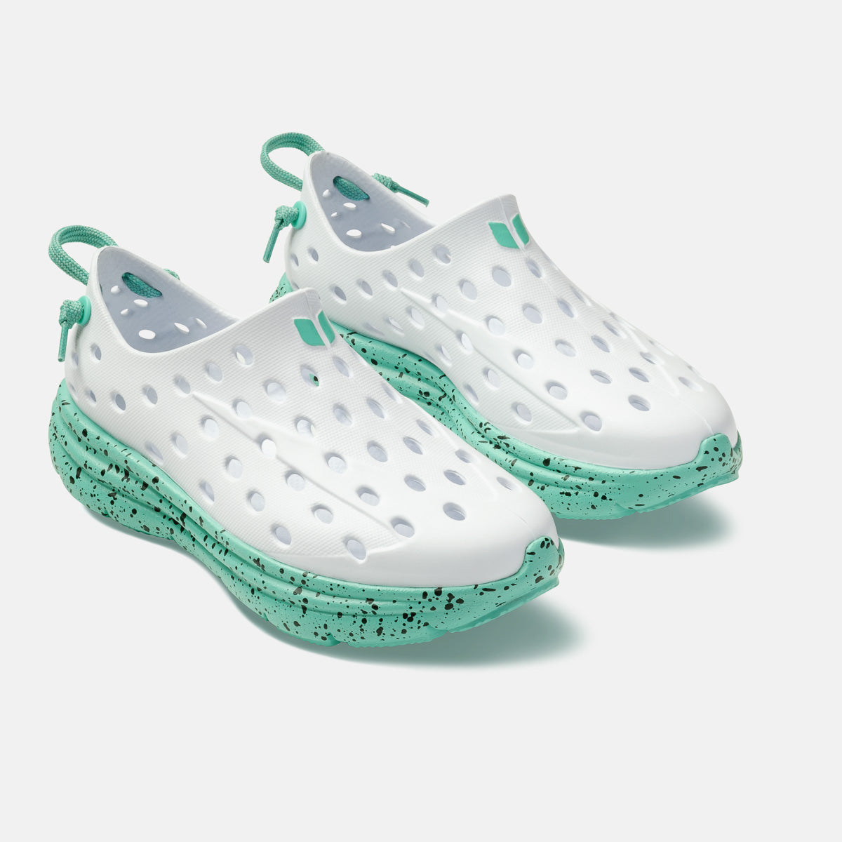 Revive Kids - White / Electric Teal Speckle