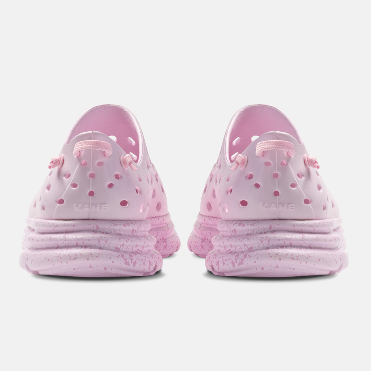 KANE Revive recovery shoe in bubblegum pink color, back view