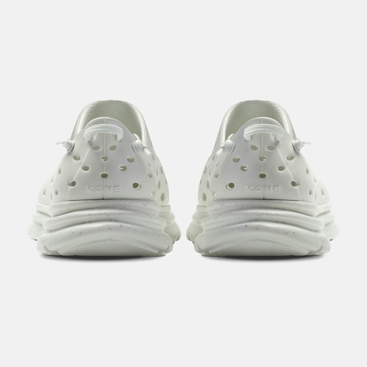 KANE Revive recovery shoe in cloud gray color, back view