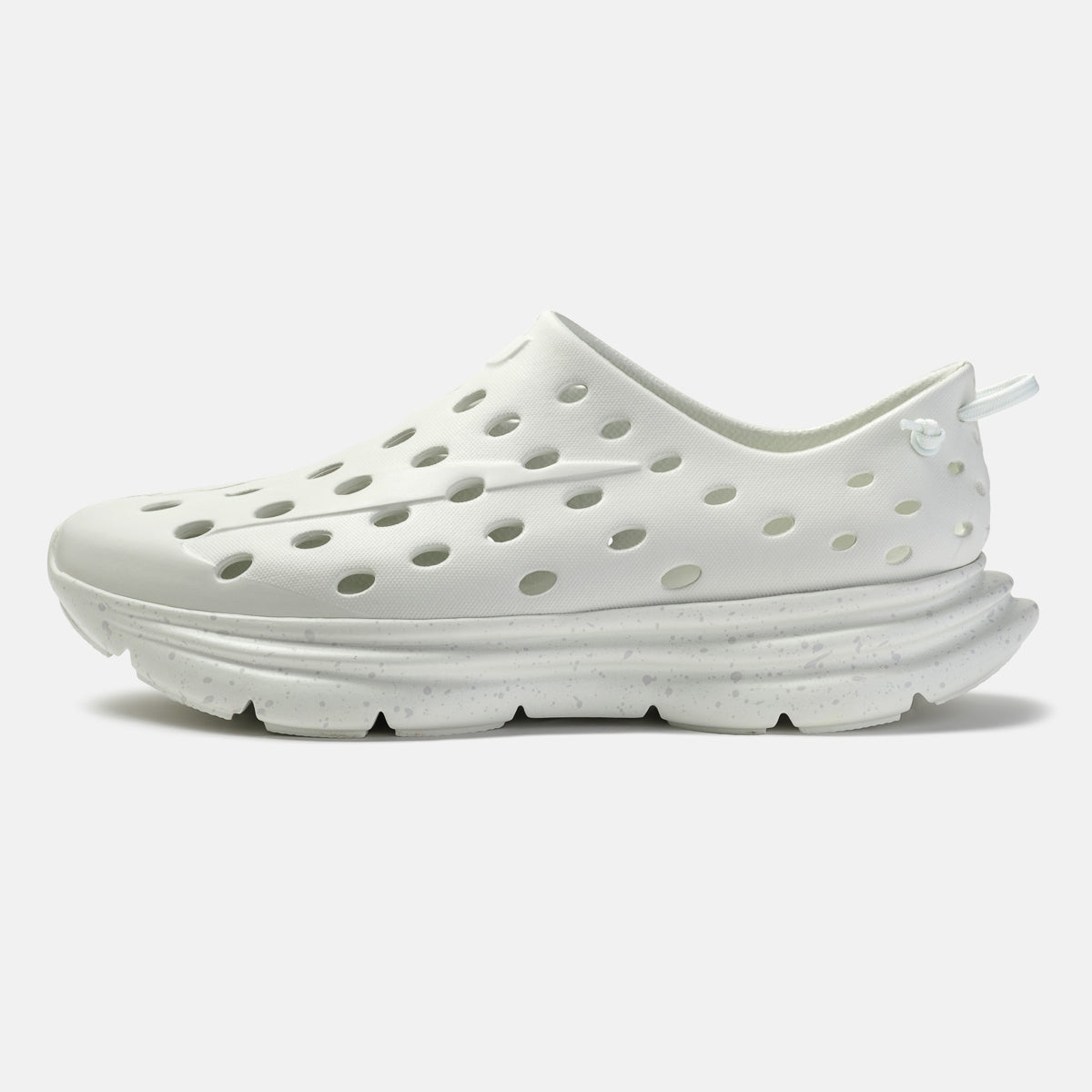 KANE Revive recovery shoe in cloud gray color, reverse view