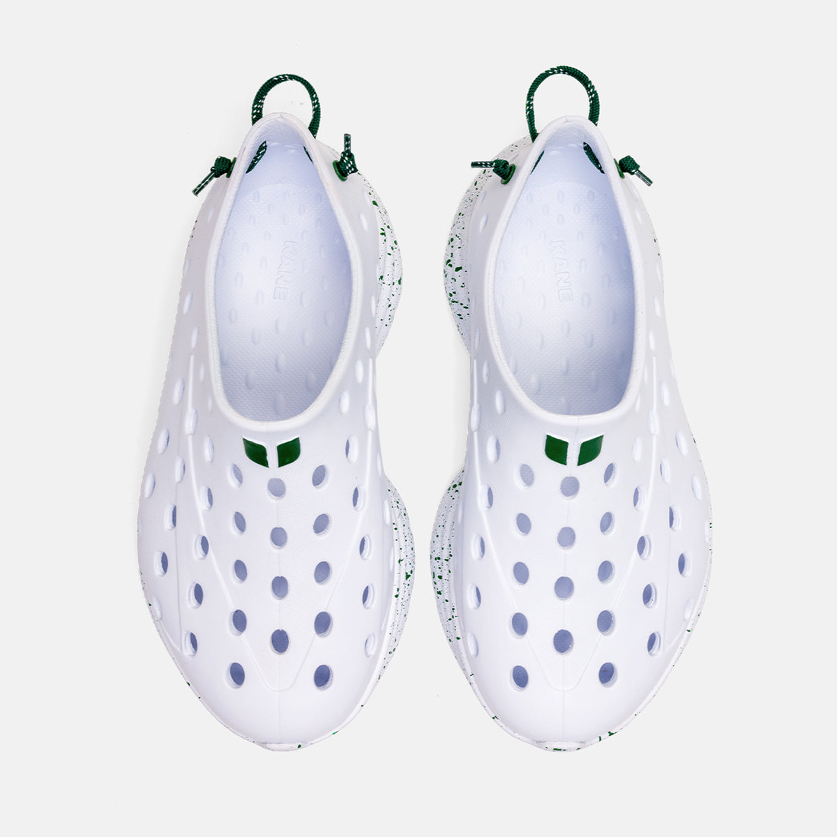 Revive Kids - All White / Green Speckle