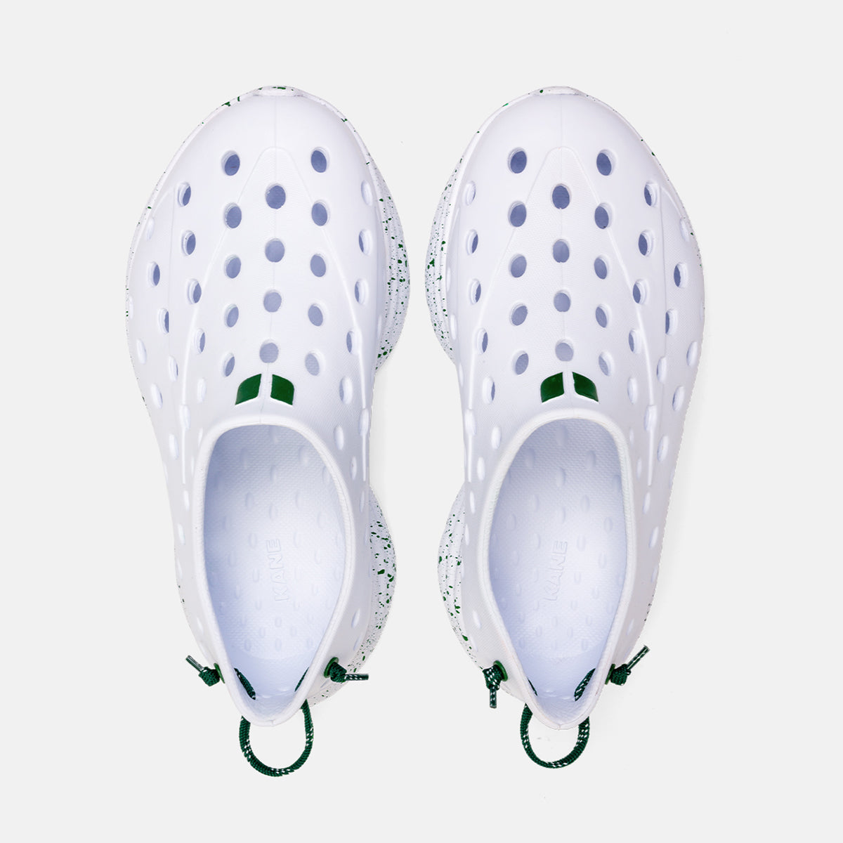 Revive Kids - All White / Green Speckle