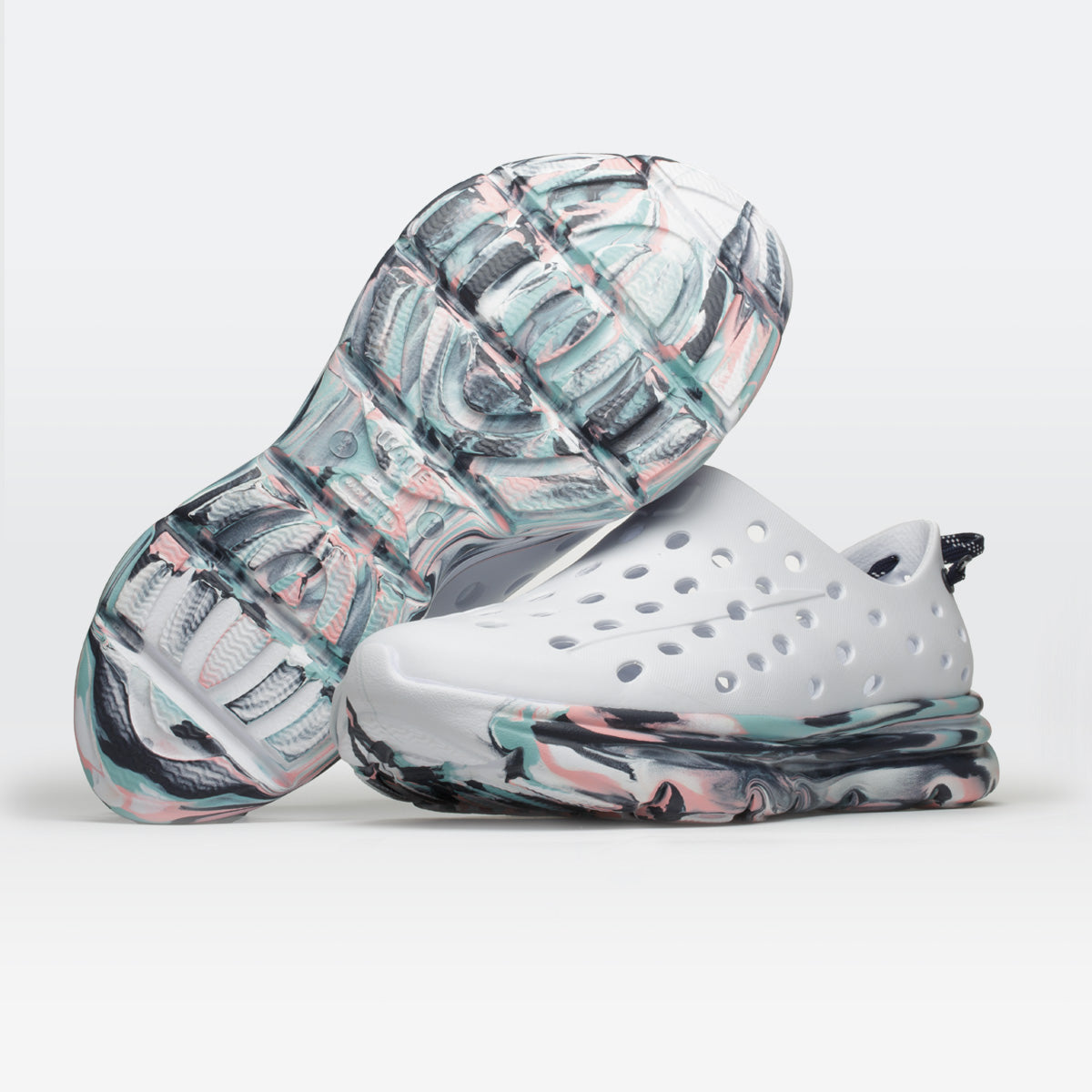 white-navy-pink-marble-swirl
