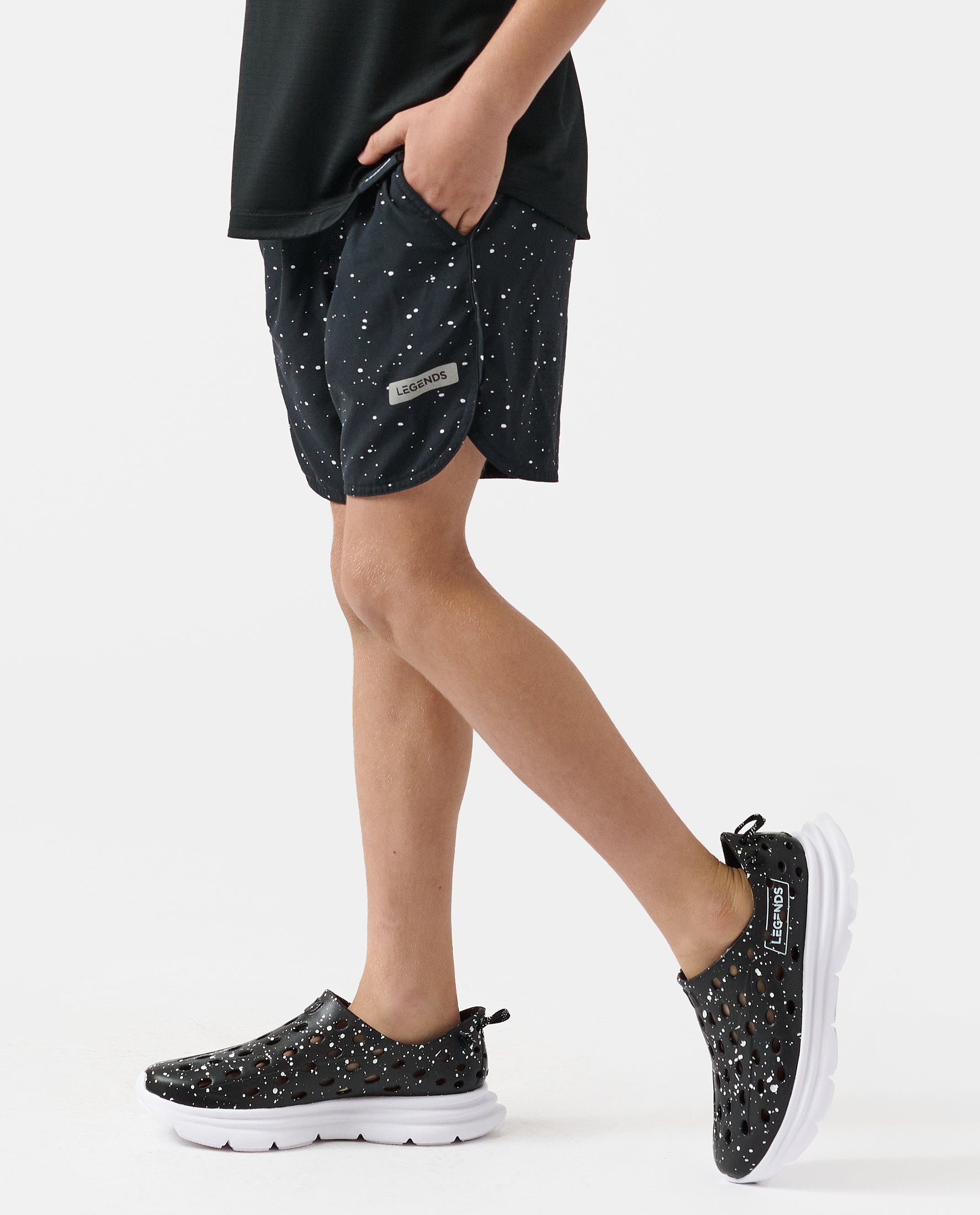 KANE x Little Legends Luka Short - Black Splatter