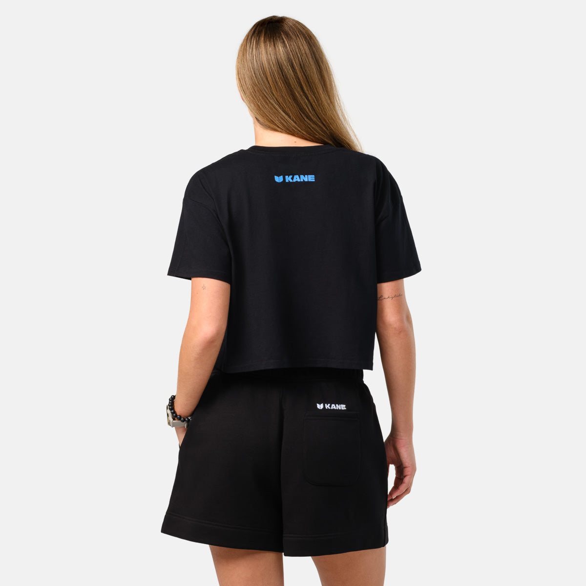 Women's Globe Crop Tee - Black