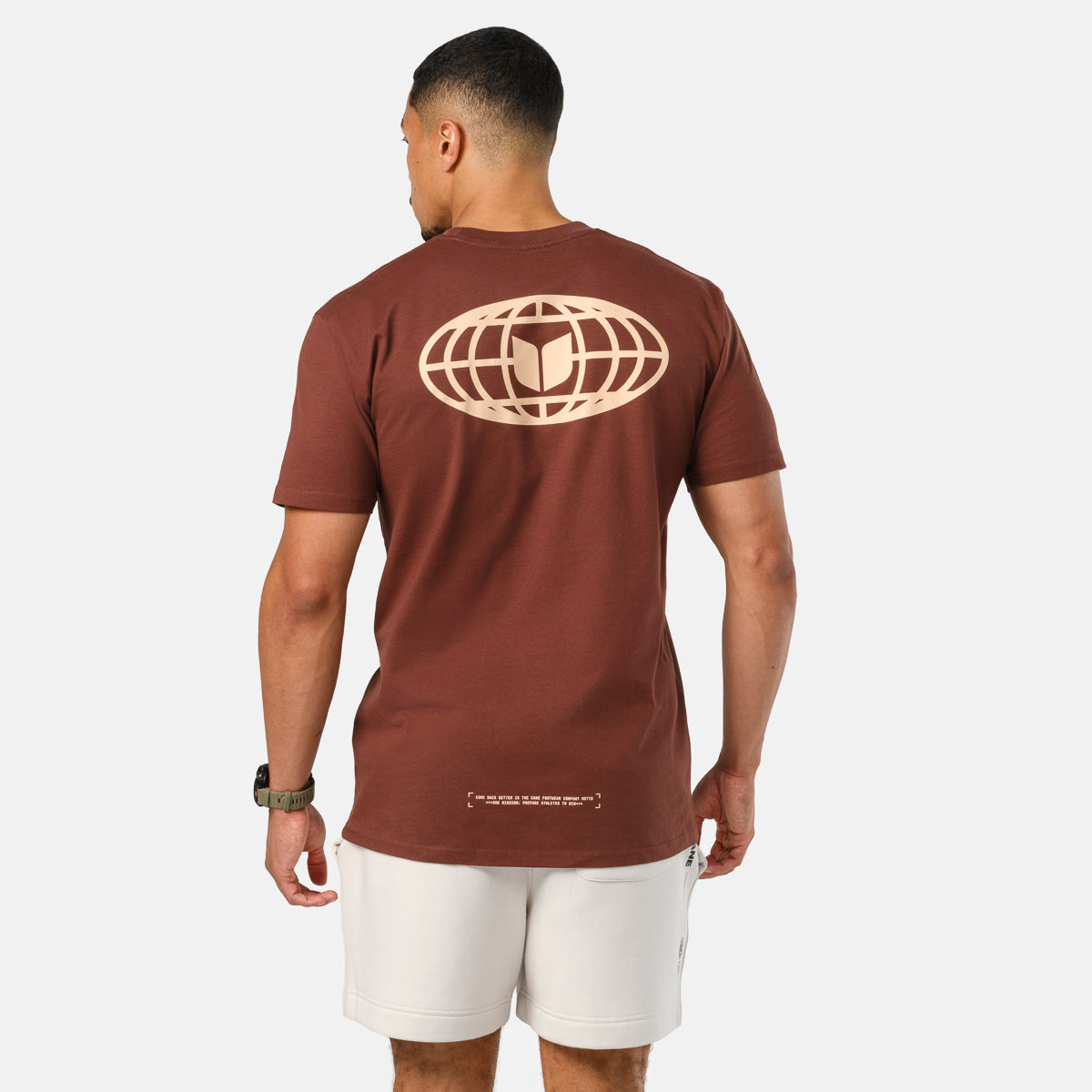Men's Globe Tee - Chestnut
