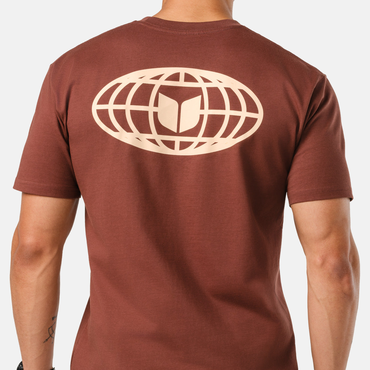 Men's Globe Tee - Chestnut