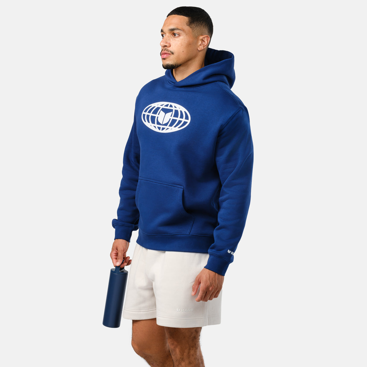 Men's Globe Hoodie - Cobalt