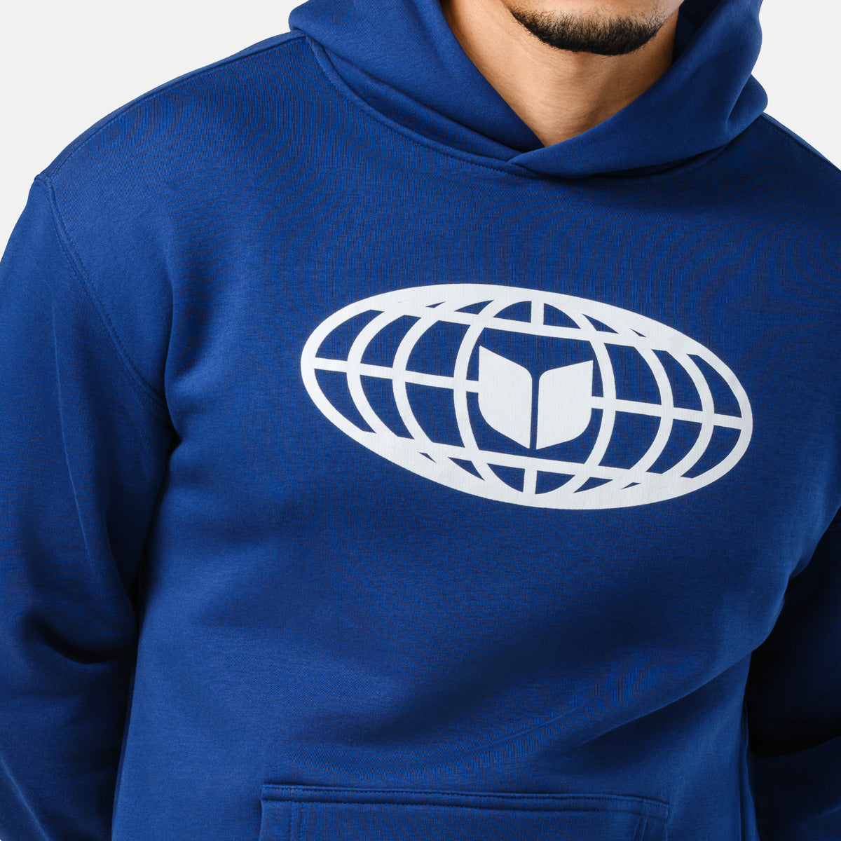 Men's Globe Hoodie - Cobalt