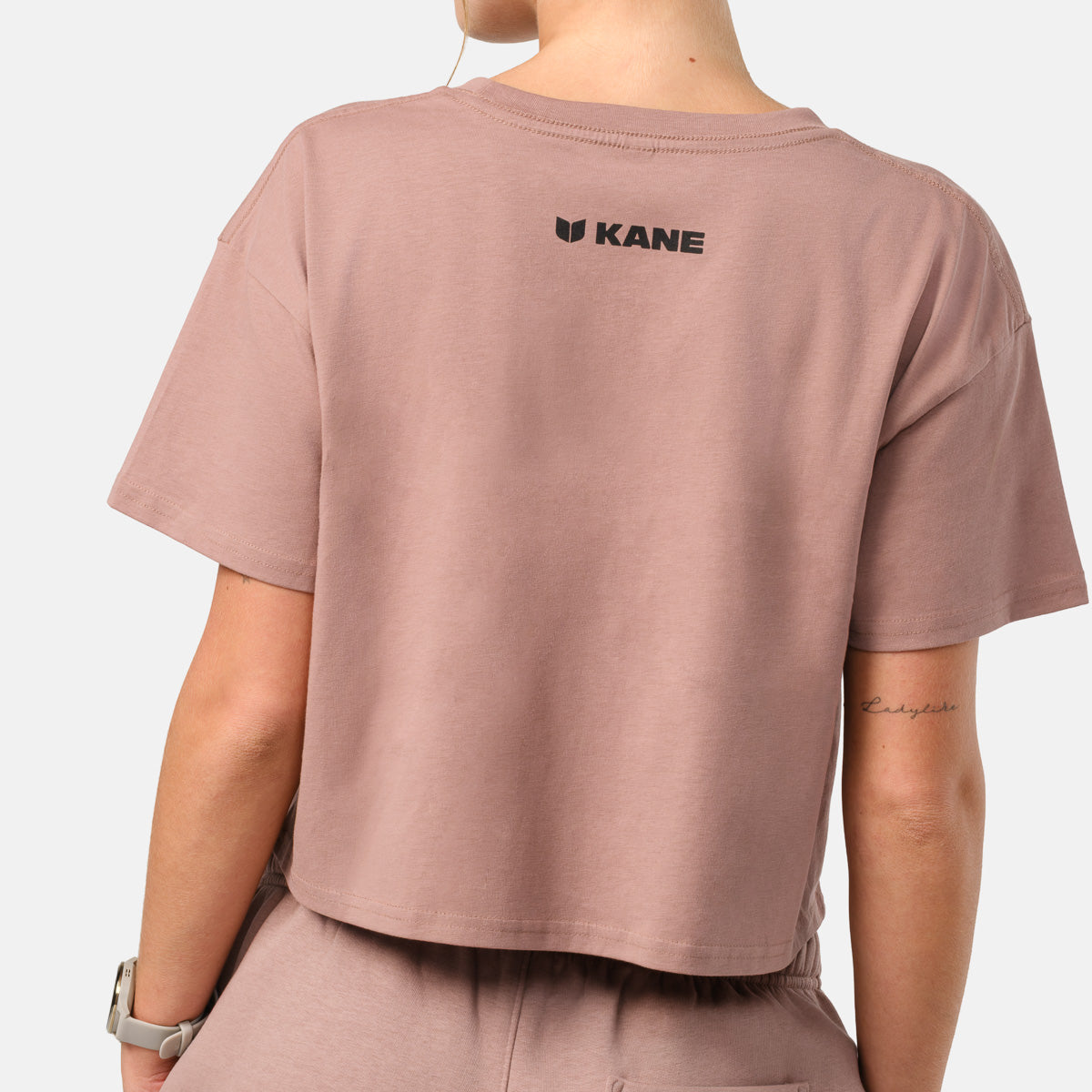 Women's Globe Crop Tee - Hazy Pink