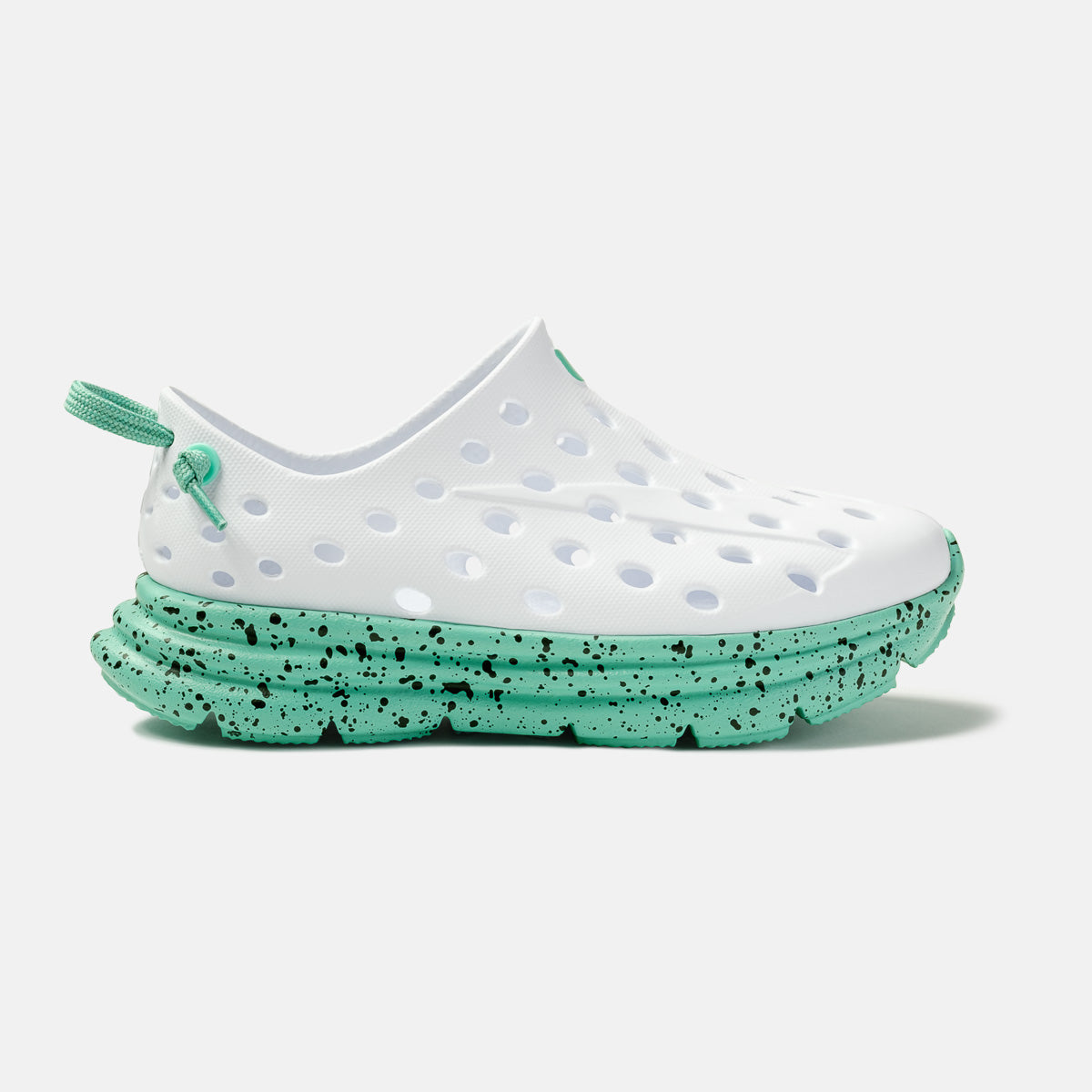 Revive Kids - White / Electric Teal Speckle