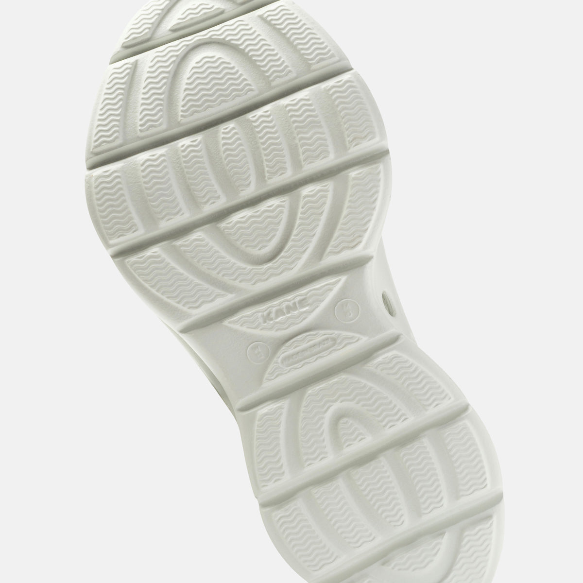 KANE Revive recovery shoe in cloud gray color, bottom view