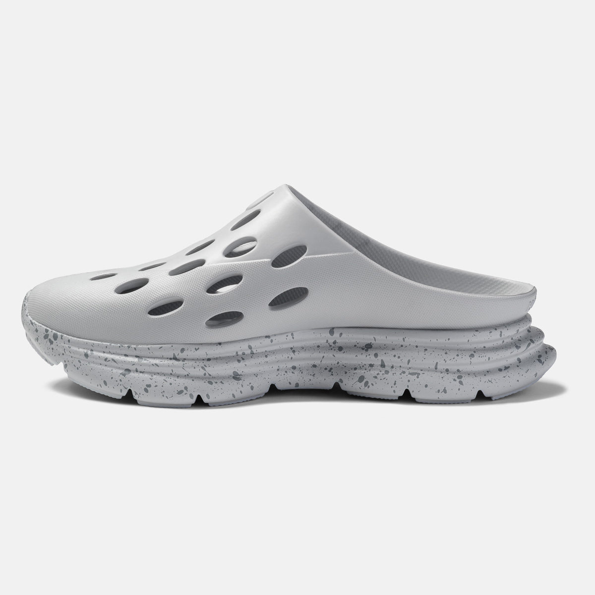 KANE Revive OB recovery shoe in stone speckle color, reverse view