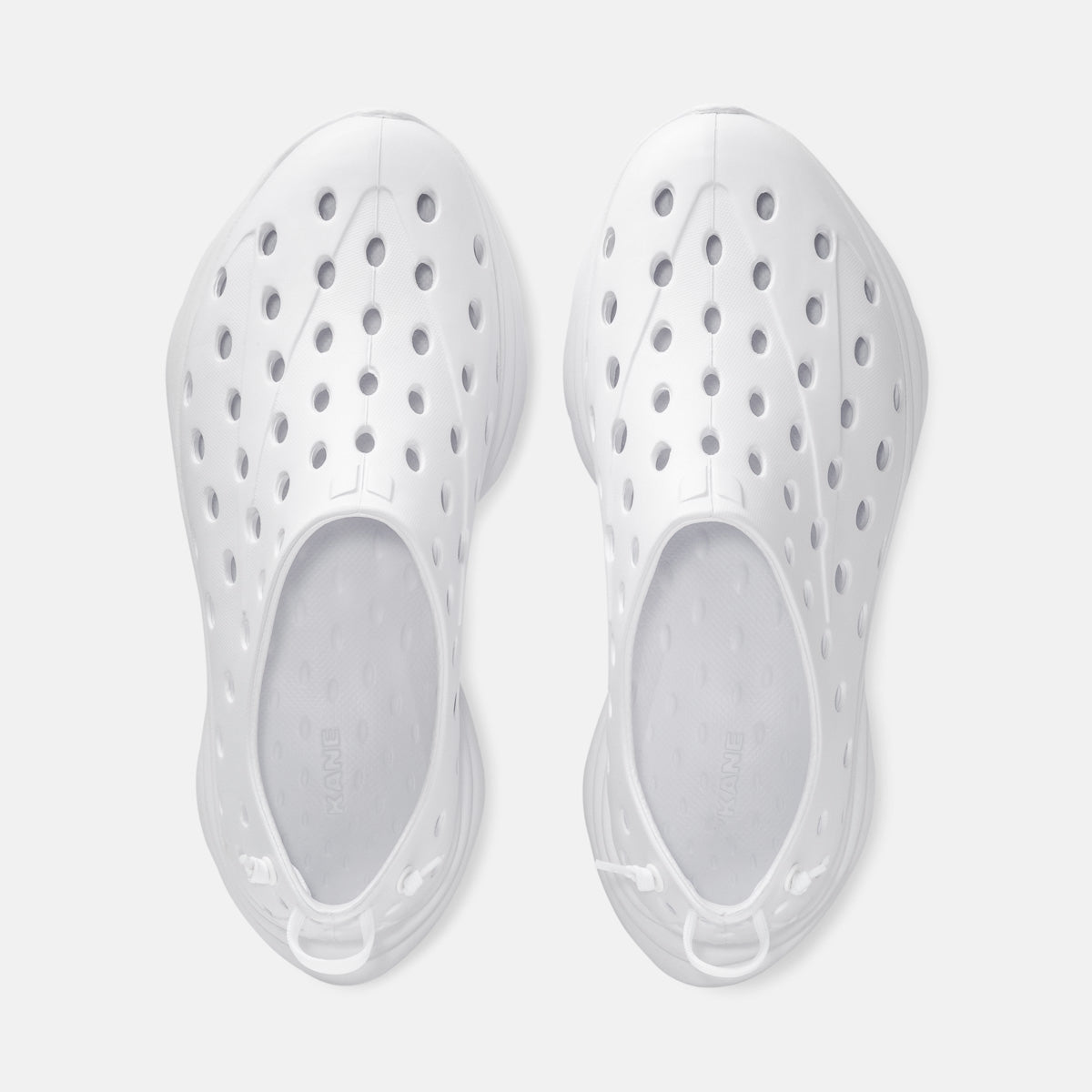 KANE Revive recovery shoe in solid white color, top view