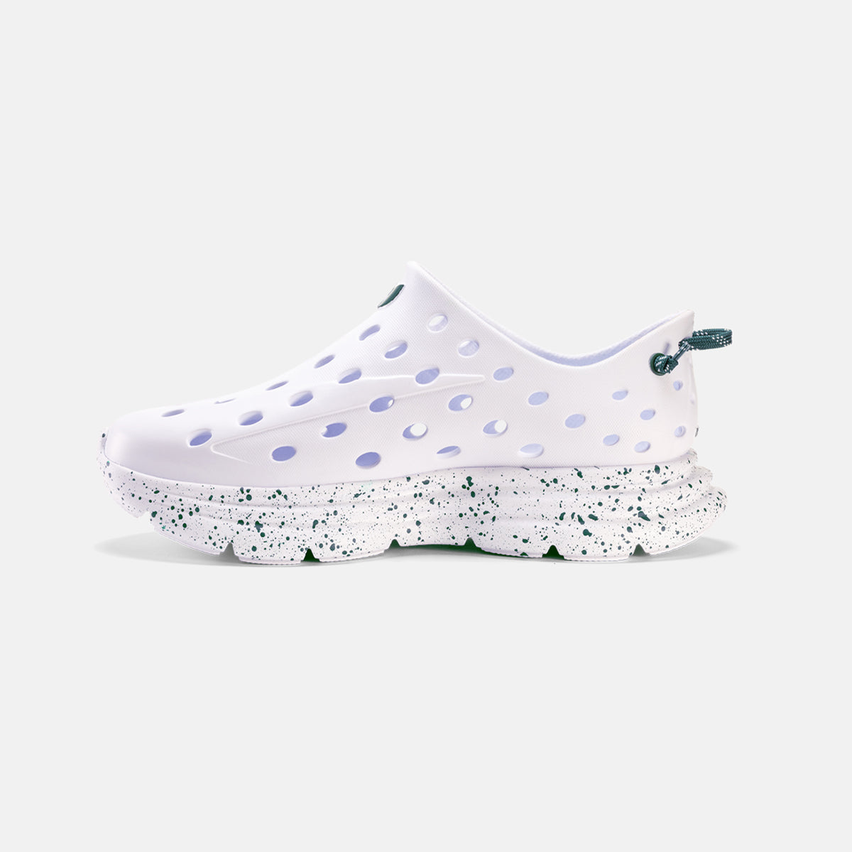 Revive Kids - All White / Green Speckle