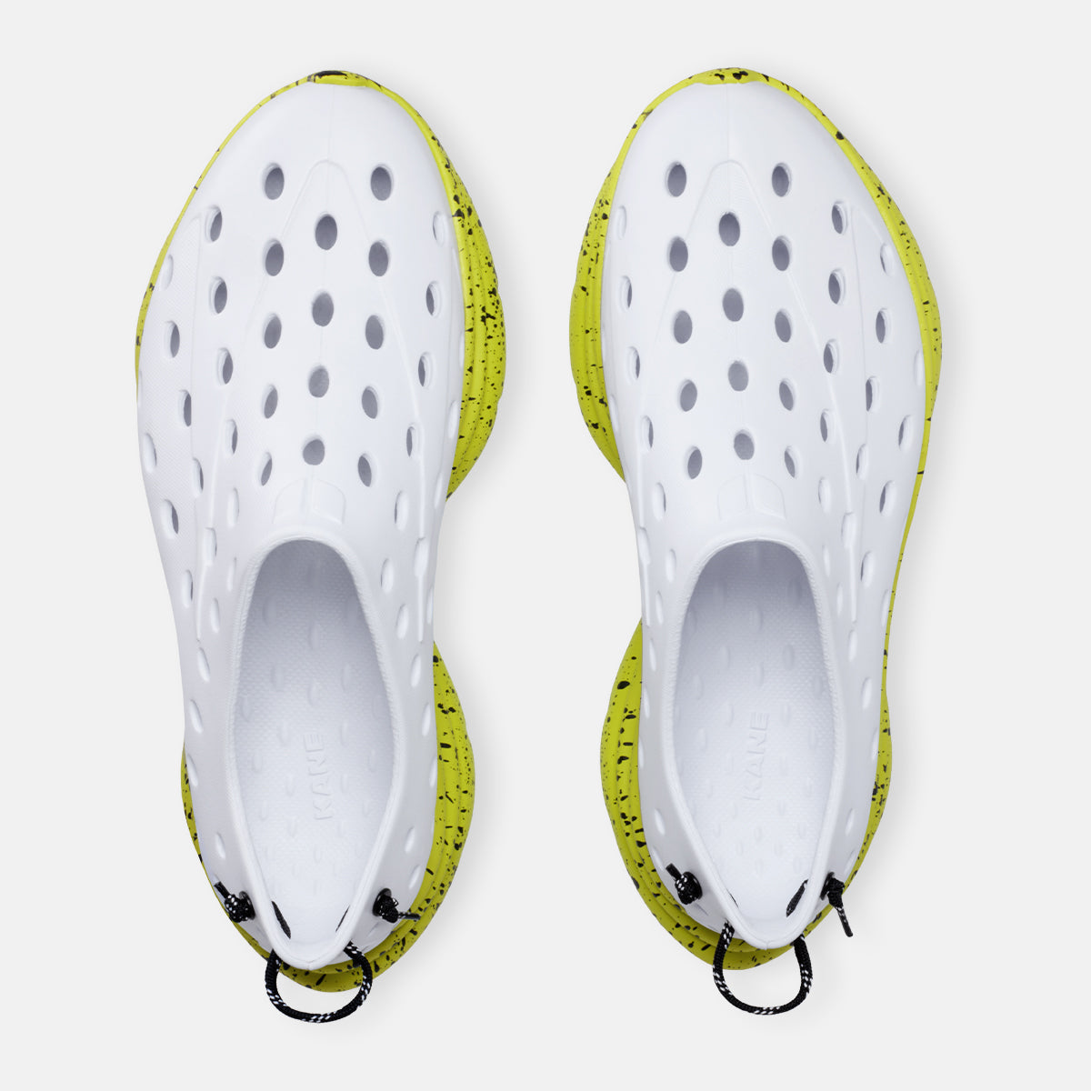 White / Neon Yellow Speckle – KANE Revive – Active Recovery Shoe
